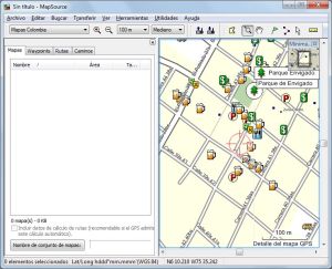 Zoom a los mapas instalados en MapSource
